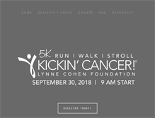 Tablet Screenshot of kickincancer.com